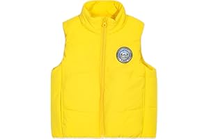 BDUCK+ B.Duck Unisex Boys Girls Puffer Jacket Trenchcoat Cute Yellow Duck Quilted Winter Coat Puffy Vest for Toddler Kids 3-12 Years