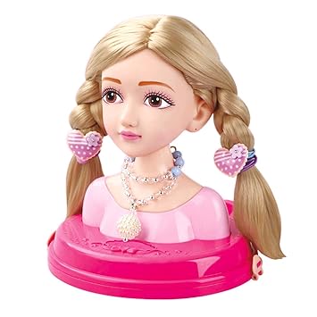 Buy Prettyia Hair Styling Head Blonde Doll Playset Hairstyle Toys