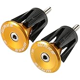 WAKE Bar End Plugs Handlebar End Caps Bike Handlebar Plugs for Most Bicycle, Mountain Bike, Road Bike, MTB, BMX (2 Counts, Rubber Sponge Aluminum, Black/Red/Gold/Blue/Gray)