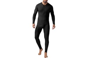 Askdeer Thermal Underwear for Men Long Johns Thermal Fleece Lined Long Underwear Base Layer Set
