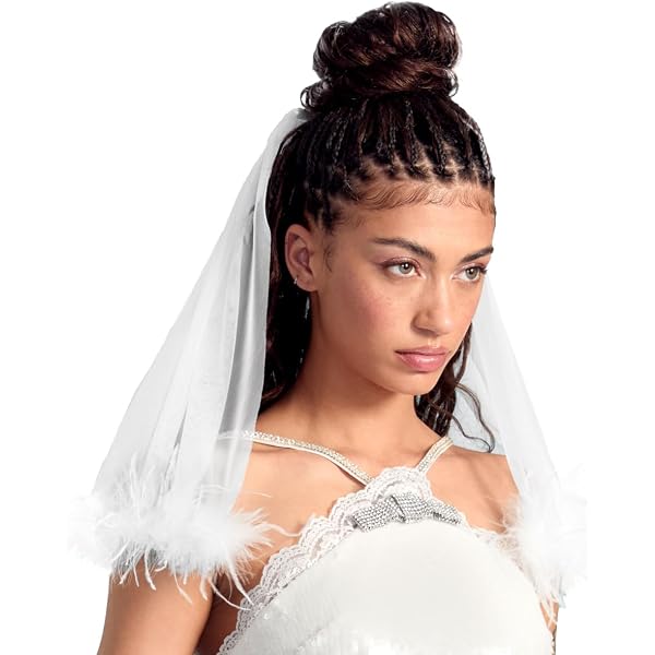 Auch Crystal Birdcage Veil for Bride, Bridal Short Veil with  display picture 3