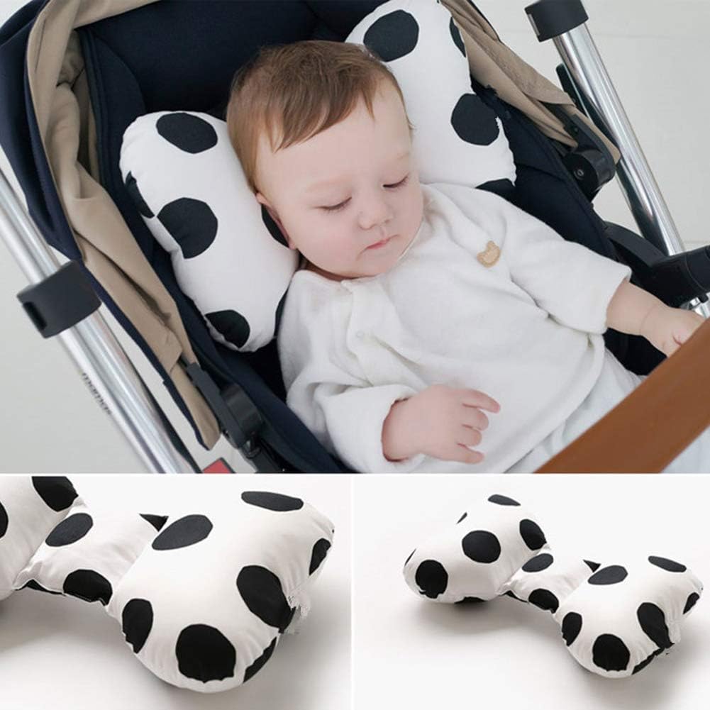 Baby Pillow, MALOMME Infant Nursery Pillow Soft Baby Head Shaping Pillow for Sleeping Organic Cotton Washable 3D Breathable Air Mesh Neck Support for Infants Protection for Flat Head Syndrome