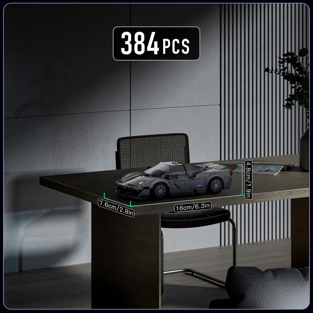 Mould King 27068 Technik Speed Champion Auto Bausteine F488 Sportwagen Klemmbausteine Rennwagen Bauspielzeug mit Acryl Vitrine Modellautos zum Sammeln (358 Teile) 2