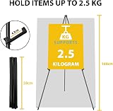 VAIIGO Wedding Sign Easel Stand 168cm Foldable Metal Tripod Black view 6