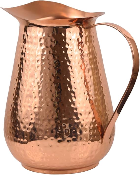 Artisan’s Anvil Copper Pitcher w/Copper Handle, Pure 100