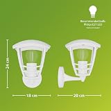 Philips Creek Outdoor Wall Light IP44 Aluminium White E27 Bulb Sold Separately view 8