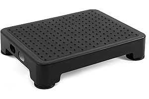 CHIKILLA Step Stool for Adults Kid and Seniors, Non-Slip Step Platform Indoor and Outdoor for Pregnant Woman, Portable Stair Assist for Kitchen Office Bedroom Car Bedside and Shower, Black-Black 3.4In