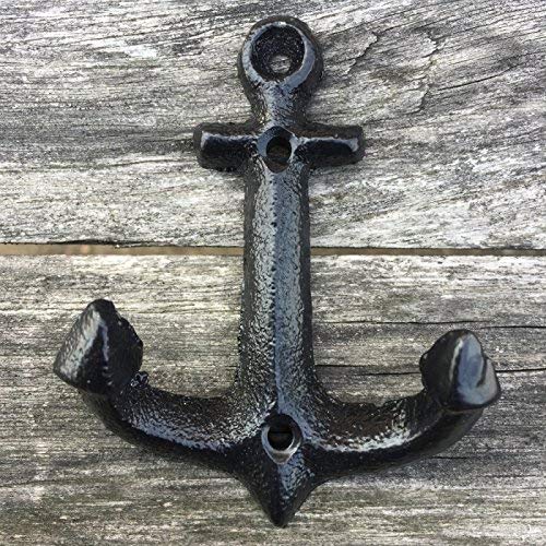 Nautical Cast Iron Ship Anchor Weathered Nautical Wall Hooks Coat Hook