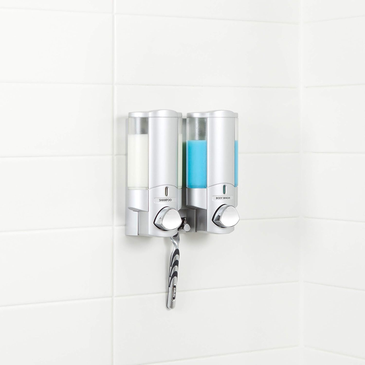 Better Living Products 76235-1 AVIVA Two Chamber Dispenser, Satin: Home & Kitchen