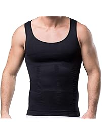 AIKEN Mens Body Shaper Slimming Vest Elastic Compression Slim Muscle Tank Shapewear