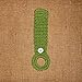Crochet Hanging Kitchen Dish Towel Holder (Leaf Green)