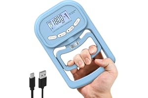 inaepeak 396lbs / 180kg Grip Strength Trainer, Rechargeable Electronic Hand Dynamometer, Digital Grip Strength Tester with LCD Display, Adjustable Hand Grip Dynamometer Hand Exercisers for Strength