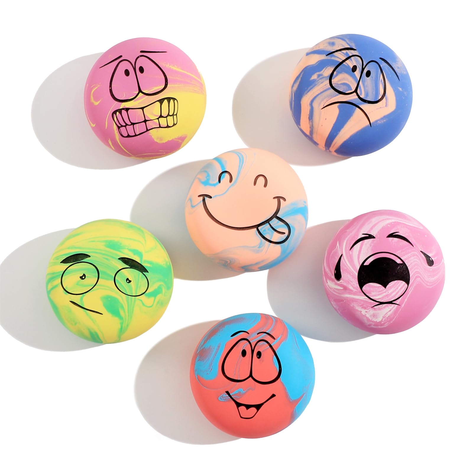 SCHITEC Squeaky Dog Toys, [6 Pack] Interactive Latex Rubber Squeak Ball Toy, Soft Fetch Play Balls for Puppy Small Dogs