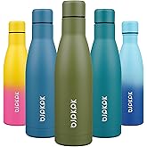 BJPKPK 17oz Insulated Water Bottles Stainless Steel Sports Water Bottles Keep Cold and Hot for Travel Dishwasher Safe,Olive Green