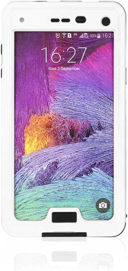 Redpepper Waterproof Case Shock Proof Cover with Kickstand for Samsung Galaxy Note 4 Color White