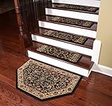 Dean Premium Carpet Stair Treads - Classic Keshan Ebony 31
