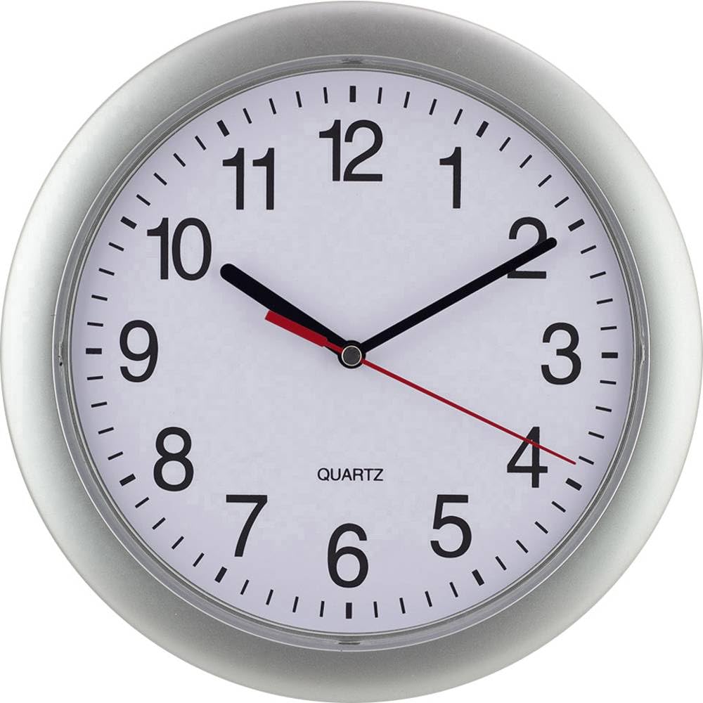 Eurotime 22222 Quartz Wall Clock 25 cm Silver