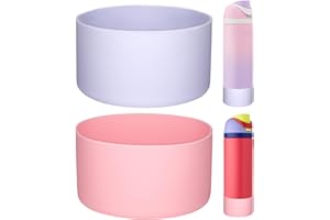 HEYSKAY 2PCS Silicone Boot for Owala Flask Water Bottle 24oz 32oz 40oz Anti-Slip Protective Sleeve for Owala Twist,FreeSip and Flip Stainless Steel Water Bottle BPA-Free Boot Bottom Base