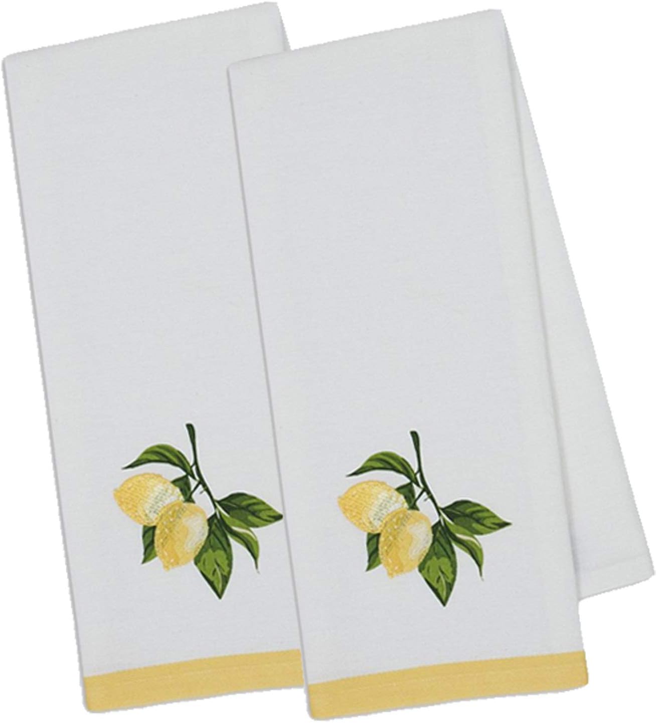 Design Imports Lemon Bliss Table Linens, 18-Inch by 28-Inch Dishtowel, Limoncello Stripe: Home & Kitchen