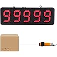 Digital LED Counter With Infrared Sensor - 4 Inch Red Display Count Up/Down