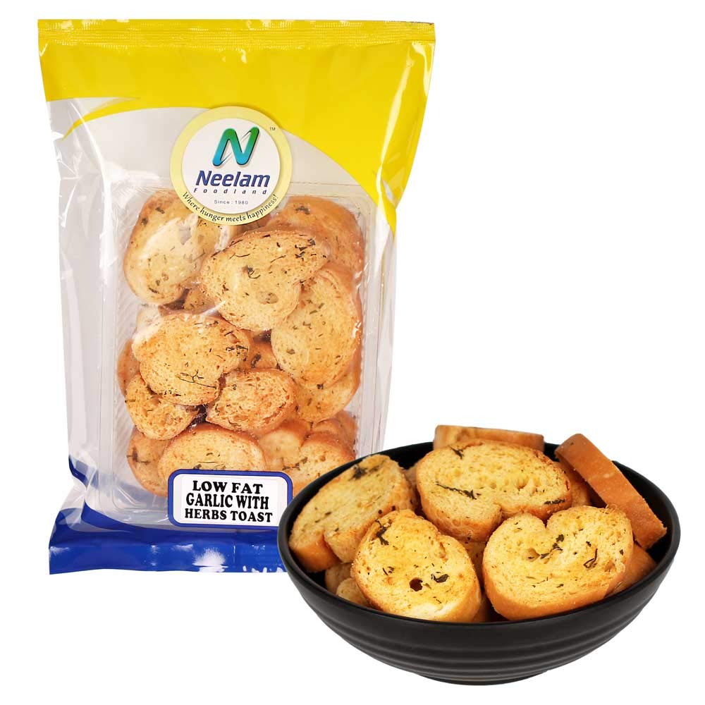 Neelam Foodland Low Fat Garlic Butter Toast with Herbs 200GM Amazon.in