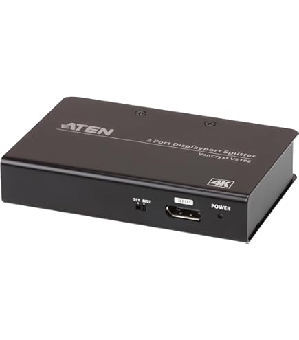 分配器・切替器 ATEN 2 Port DisplayPort Splitter VS192 Amazon.com: ATEN VS194 4-Port True 4K DisplayPort Splitter