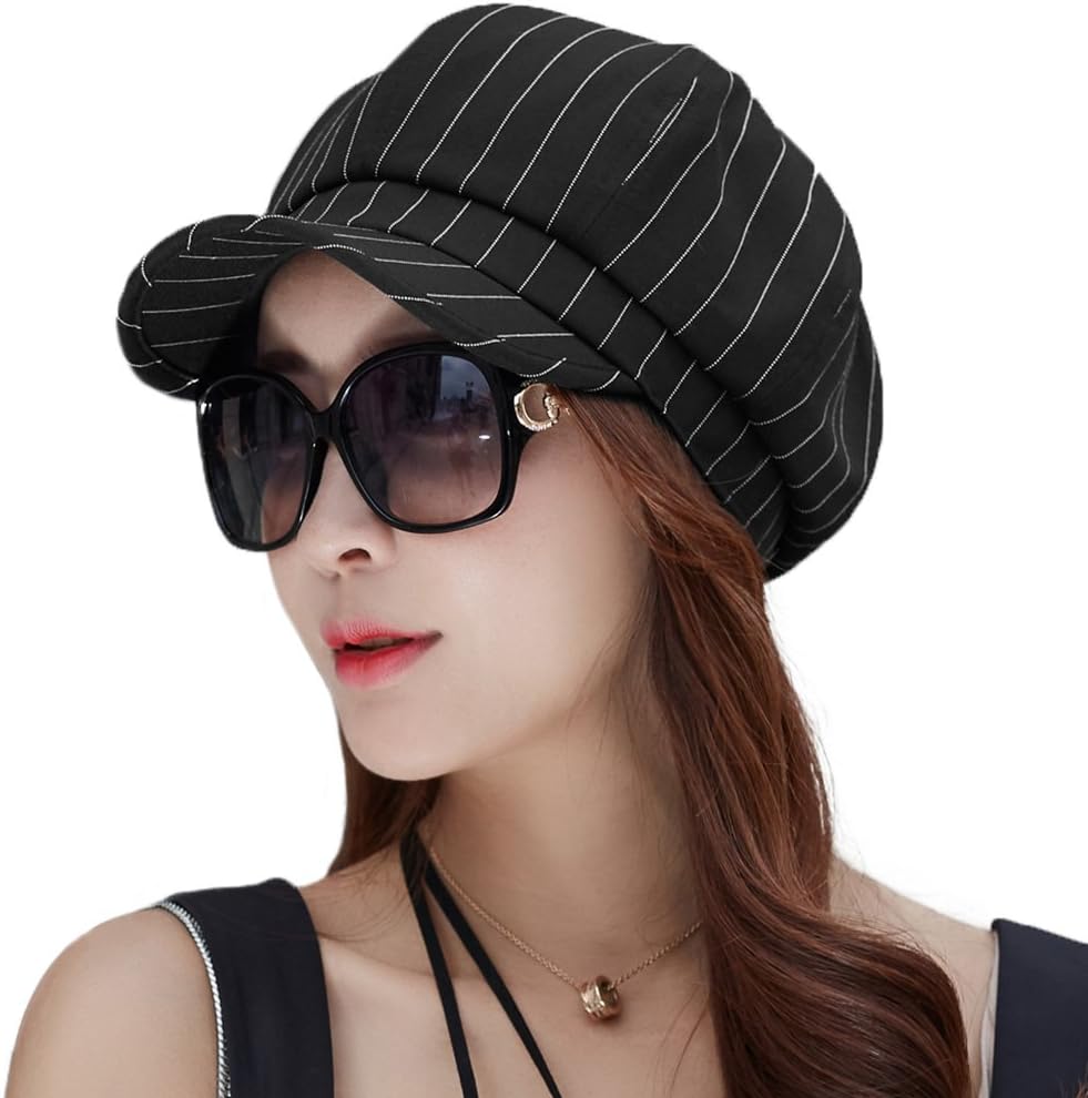 SIGGI Womens Newsboy Cabbie Painter Baker Cap 8 Panel 56-59CM Adjustable