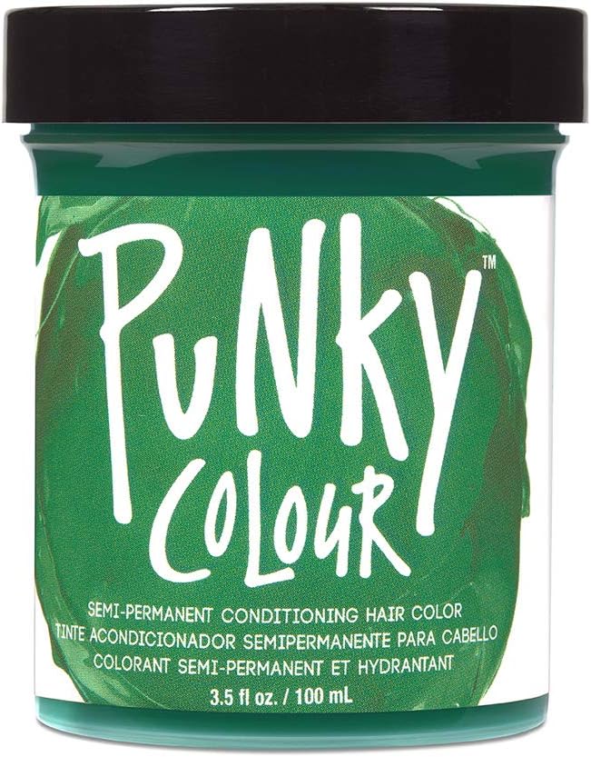 Punky Alpine Green Semi Permanent Conditioning Hair Color, Vegan, PPD and Paraben Free, lasts up to 25 washes, 3.5oz