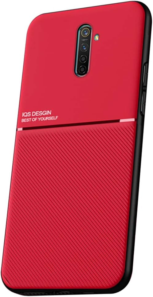 Oppo Reno Ace Case, YINCANG Anti-Slip Textured Grip Shell Soft Silicone TPU Rubber Back Case Shock Absorption Protective Cover for Oppo Reno Ace/Realme X2 Pro 6.5" Red