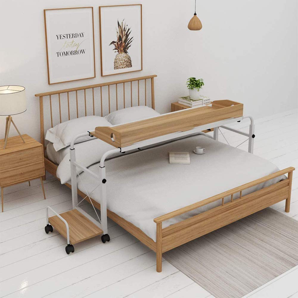 Buy 120Cm Rolling Table Hospital Nursing Table for Eating on Bed with