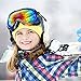 OutdoorMaster Kids Ski Goggles - Helmet Compatible Snow Goggles for Boys & Girls with 100% UV Protection (Orange Pattern Frame + VLT 14% Colourful Lens)