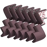 12 Pack Soft Corner Protector Baby Proofing Edge and Corner Guards, Safety Pre-Taped Rubber Foam Furniture Bumper for Firepla