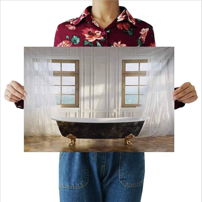 Amazon.com: ParadiseDecor Antique Bedroom Wall Art Retro Bathtub in