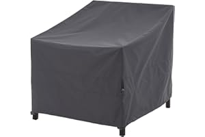 WJ-X3 Patio Chair Covers, Outdoor furniture Cover, Heavy Duty, Waterproof Patio Chair Covers, 43W x 42D x 42H, Gray, 1-Pack