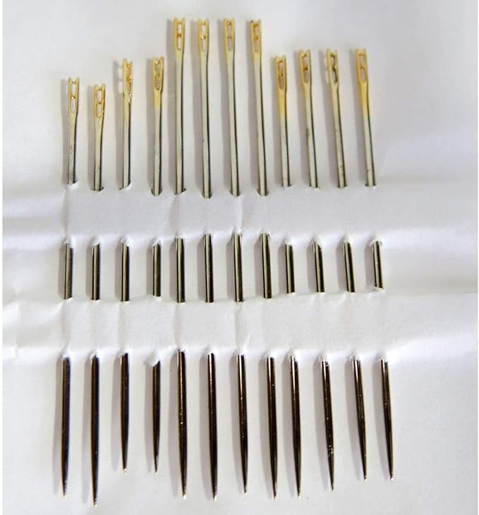 Self Threading Needles Start Sewing in One Second! Set of 48 by