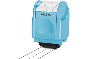 Miseyo Dashed Handwriting Lines Practice Roller Stamp,Self-Inking Line Rolling Stamps for Kids Writing - Blue