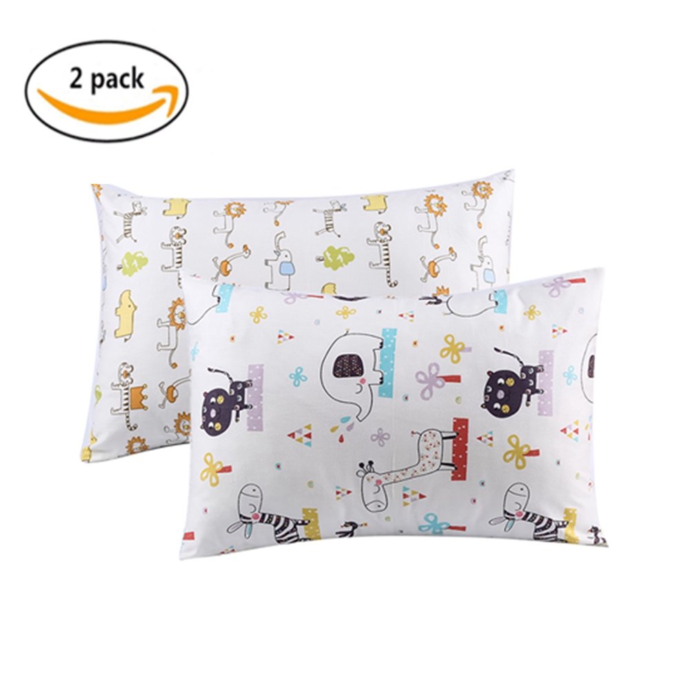 [2Pack] Equinox Baby Toddler Pillow Set 13" x 18" Toddler Bedding Small Pillow