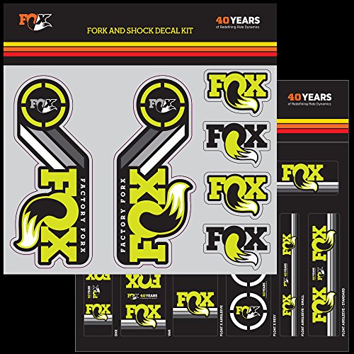 FOX Decal 2015 AM Heritage, Fork and Shock Kit, Tennis Yellow