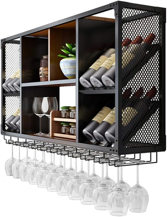 Bar Wine Rack Restaurant WallMounted Wine Bottle Rack，Simple Wine