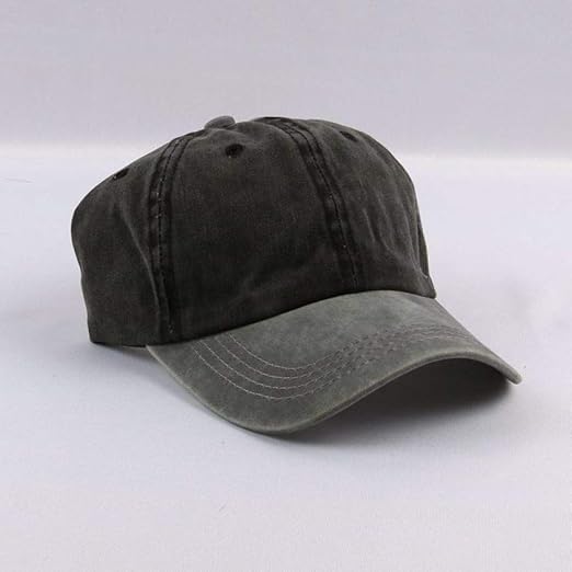 zhuzhuwen Lavado Desgastado Color a Juego Bordado Arco Gorra de ...