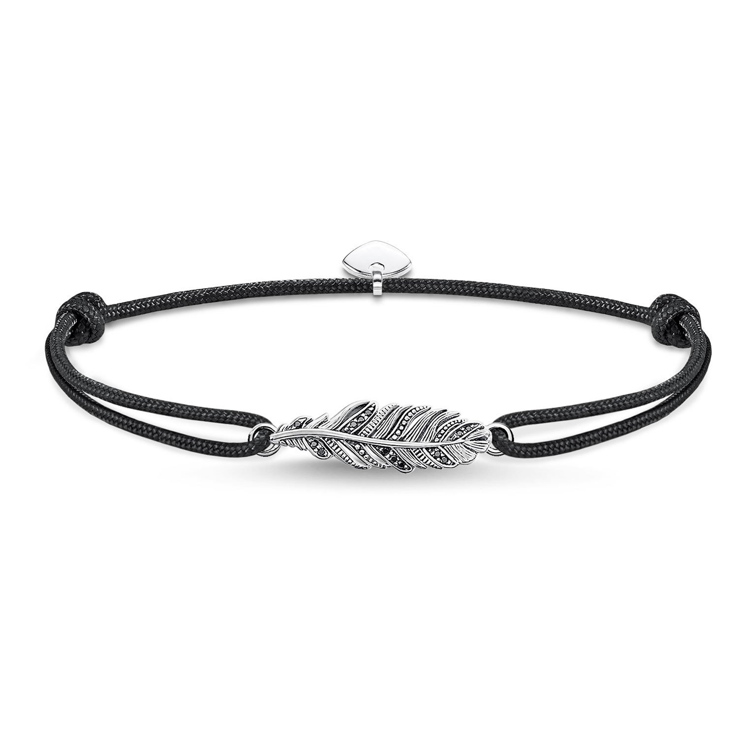 Thomas Sabo Unisex Bracelet Little Secret Feather Black 925 Sterling Silver LS063-889-11-L22v — image 1