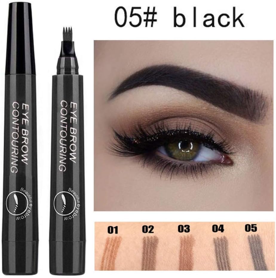 Liquid Eyebrow Pen Eyebrow Tattoo Pencil with a Micro-Fork Tip Applicator Brow Gel and Tint Dye Cream Creates Natural Looking Brows Effortlessly and Stays on All Day