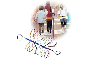Preschool Walking Rope with Rings Toddlers Child Leashes for Kids 2 to 12 Line Up Safety Wrist Strap with Handles Color Tethe
