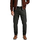 Blukraf Men's Jeans Relaxed Fit Thigh Men Lined Jeans Soft Warm Comfort Casual Pants Stretch Tapered Athletic Fit Jeans Men