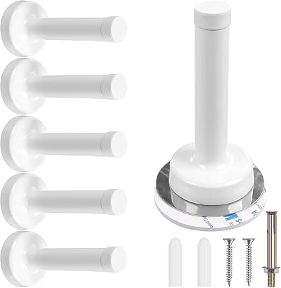 Northern Brothers Door Stops Pack White Floor Self Adhesive Heavy Duty