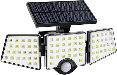 Lepro Solar Security Lights 1200LM 3 Head Motion Sensor IP65 Floodlight