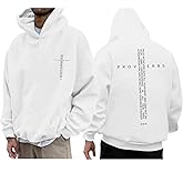 Lubpow Christian Hoodies for Men Inspirational Religious Faith Cross Sweatshirts Vintage Bible Verse Graphic Hoodie Pullover