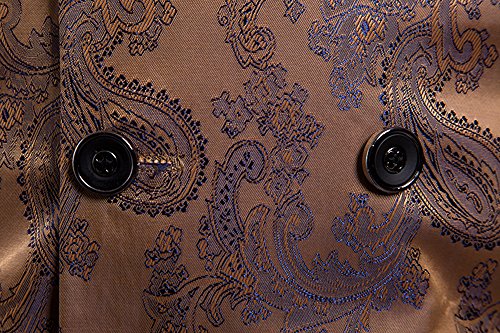 WANNEW Mens Vest Suit Vests Tuxedo Vest Vest for Men(Gold, M)