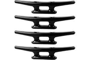 Laorde Nylon Boat Cleats Black, 4"/5"/6"/8", Marine Grade Dock Cleats for Rope, Kayak, Mooring, Canoe, Maritime Decor, Tie Down