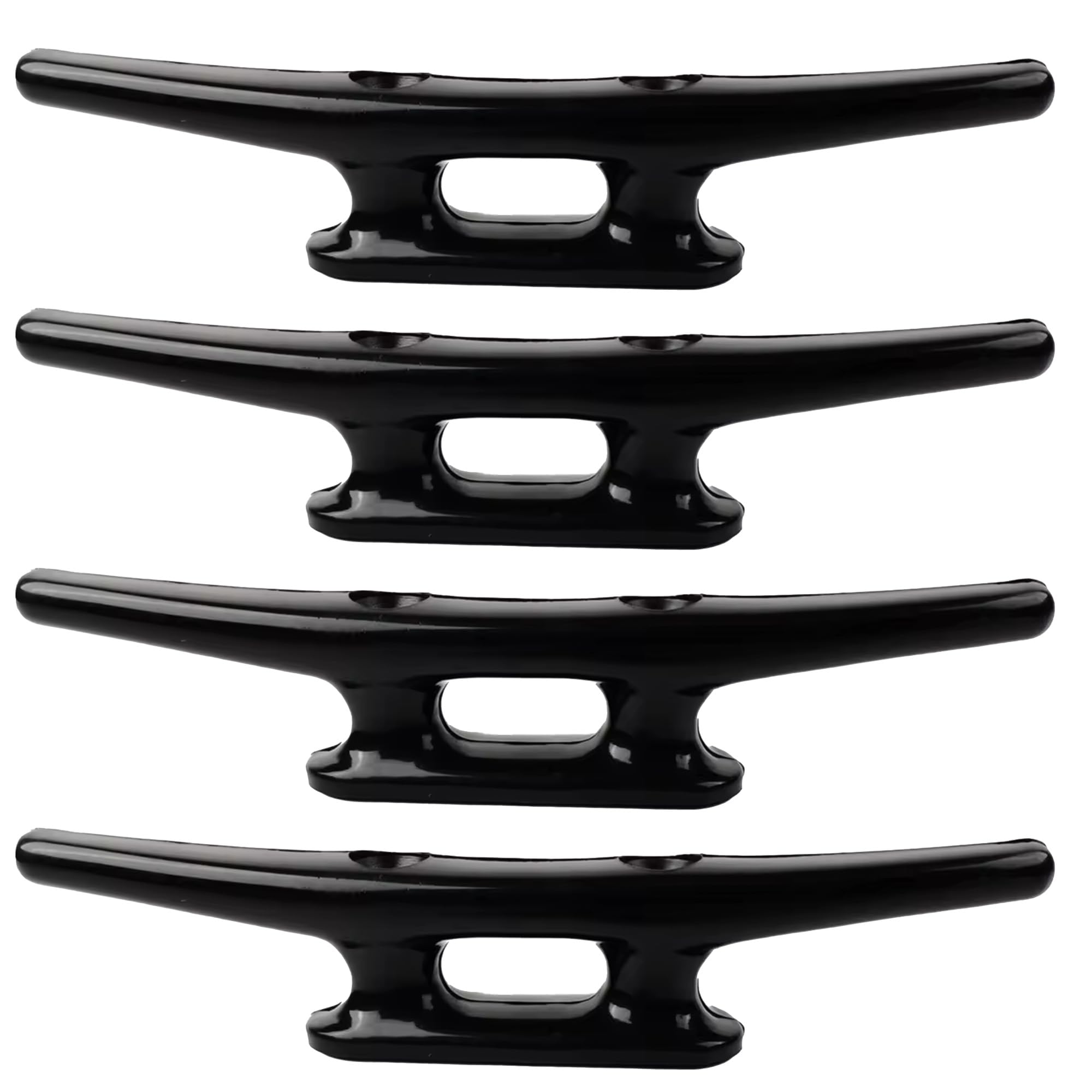 Photo 1 of Laorde Nylon Boat Cleats Black, 4"/5"/6"/8", Marine Grade Dock Cleats for Rope, Kayak, Mooring, Canoe, Maritime Decor, Tie Down (6 inch 4 Pack)